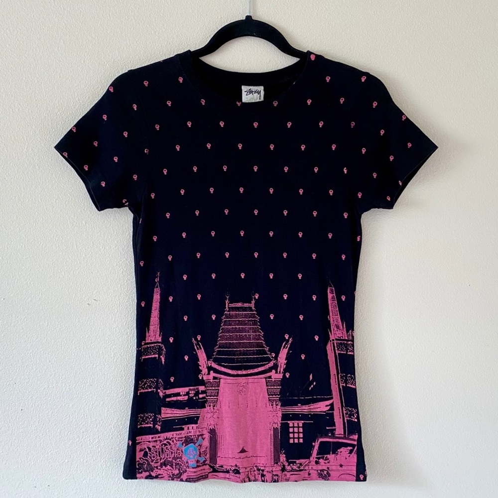Stüssy • Short Sleeve Graphic Tee • Black/Pink
